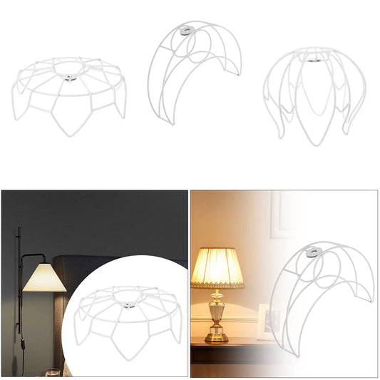 Modern Metal Pendant Light Cage - White Iron Lampshade