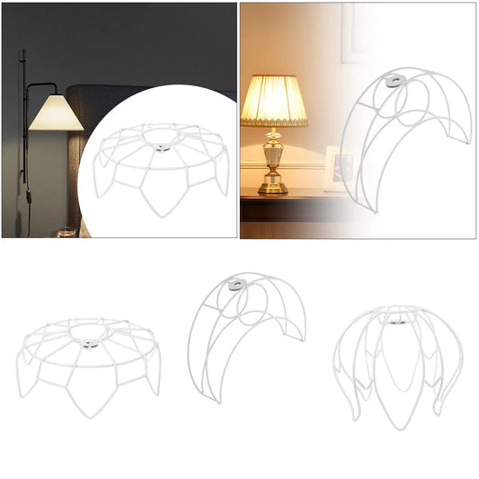 Modern Metal Pendant Light Cage - White Iron Lampshade